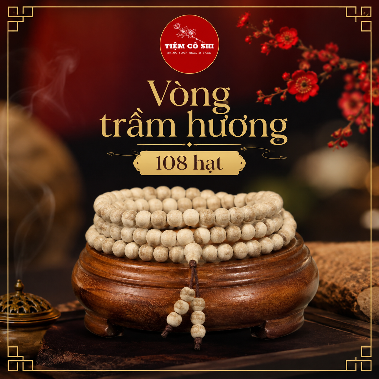 Chuỗi trầm 108 hạt